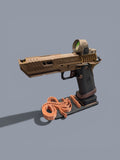 Custom Pistol Display Stand – Personalized with Your Logo, Name & Custom Colors Raised Logo