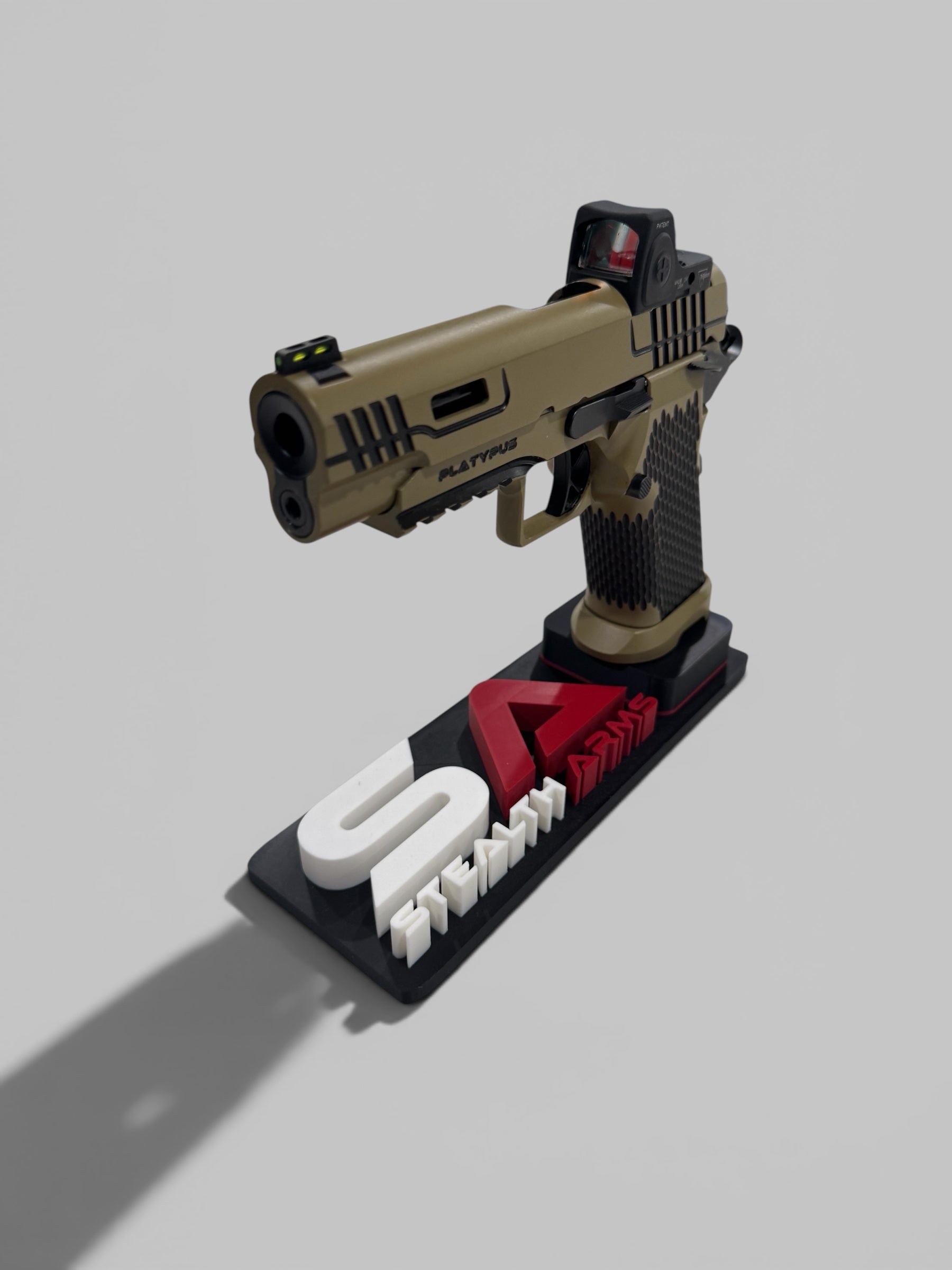 Custom Pistol Display Stand – Personalized with Your Logo, Name & Custom Colors